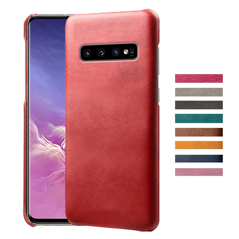 Чехол для телефона Samsung Galaxy S10 S9 S8 Plus тонкий чехол из искусственной кожи задняя