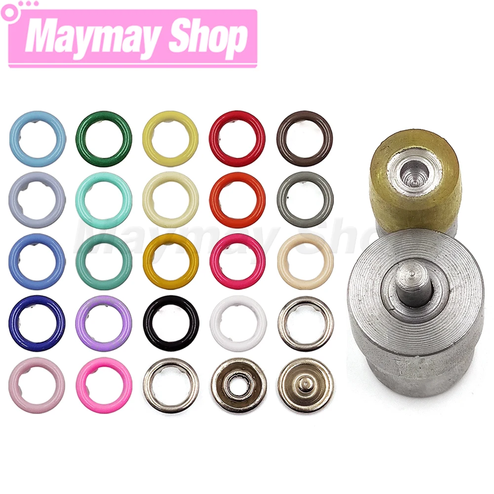 

100 компл. Металлическая кнопка-защелка с пресс-формой, застежка-шпилька, кольцо с полым зубцом для одежды, швейные сумки, обувь