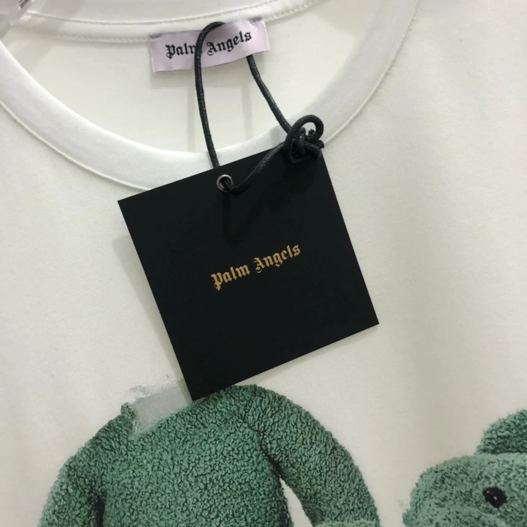 

Authentic Little Bear Palm Angels Men Women Unisex Lovers Boyfriend Style Gift Fashion Cotton Casual Short O-Neck Sleeve T Shirt
