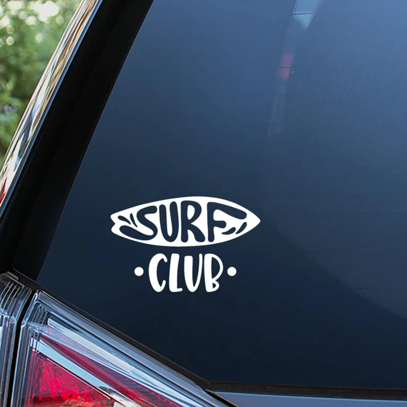 Черный/Серебряный Surf клубный стикер Творческий Наклейка Виниловая пленка для