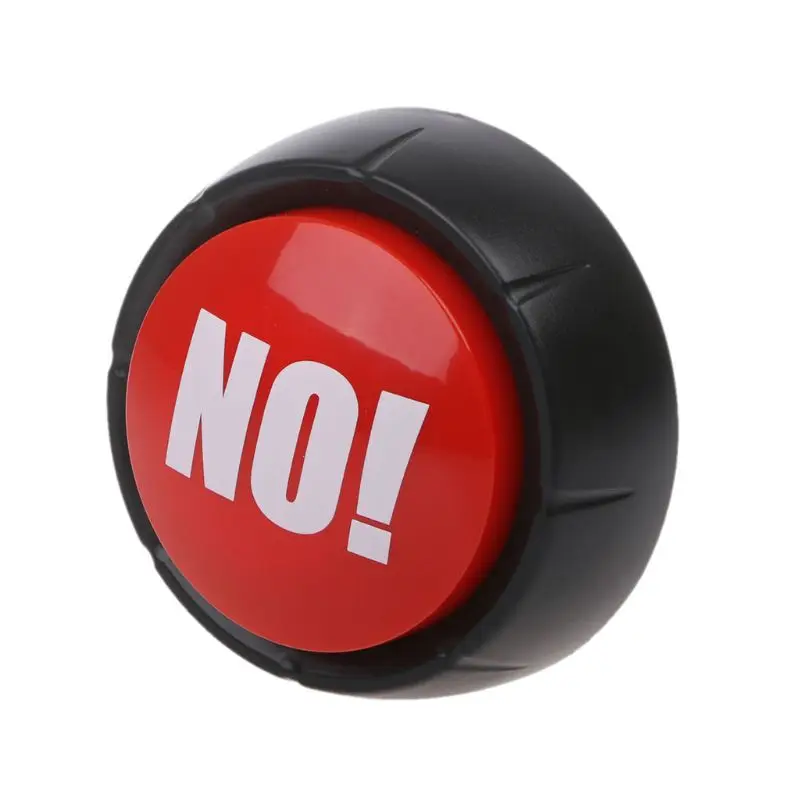 

03KD Novelty Big Red NO Button No Sound Button Desktop Sound Toy Great For Parents Co-Workers Gag Joke