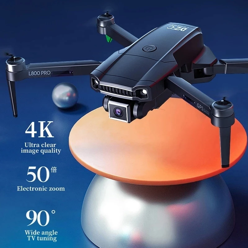 2021 Новы L800 Pro Drone GPS 4k Прафесійная падвойная HD-камера Бесшчотачная аэрафотаздымка