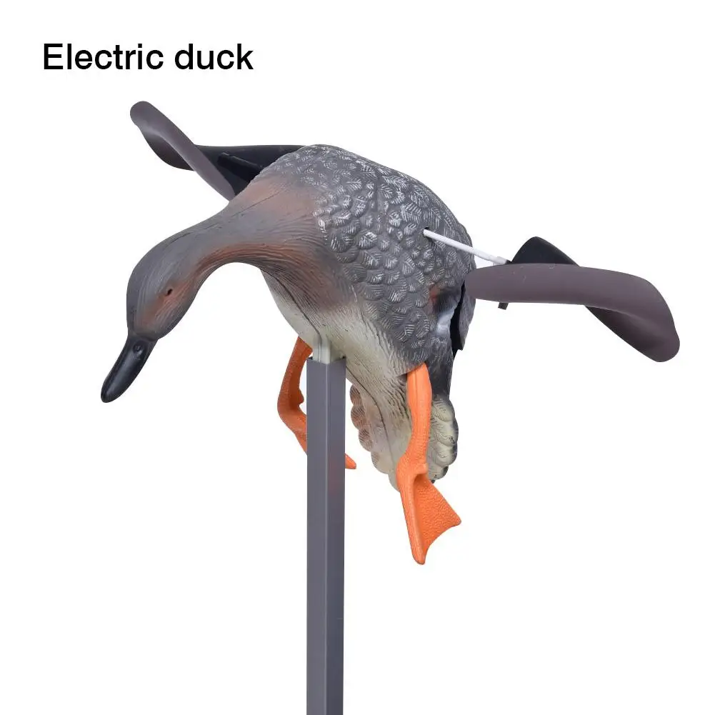 PE avcılık yem açık açık ördek sesli tuzak elektrikli uzaktan kumanda veya rüzgar enerjili hareket ördek sesli tuzak bahçe Backyard dekor