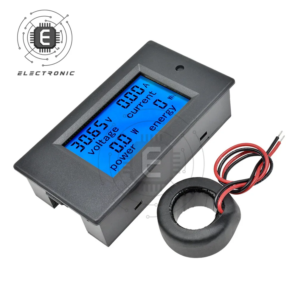 

LCD AC 80-260V 0-100A Digital Display Panel Power Meter Power Supply Voltmeter Energy Ammeter Dynamometer