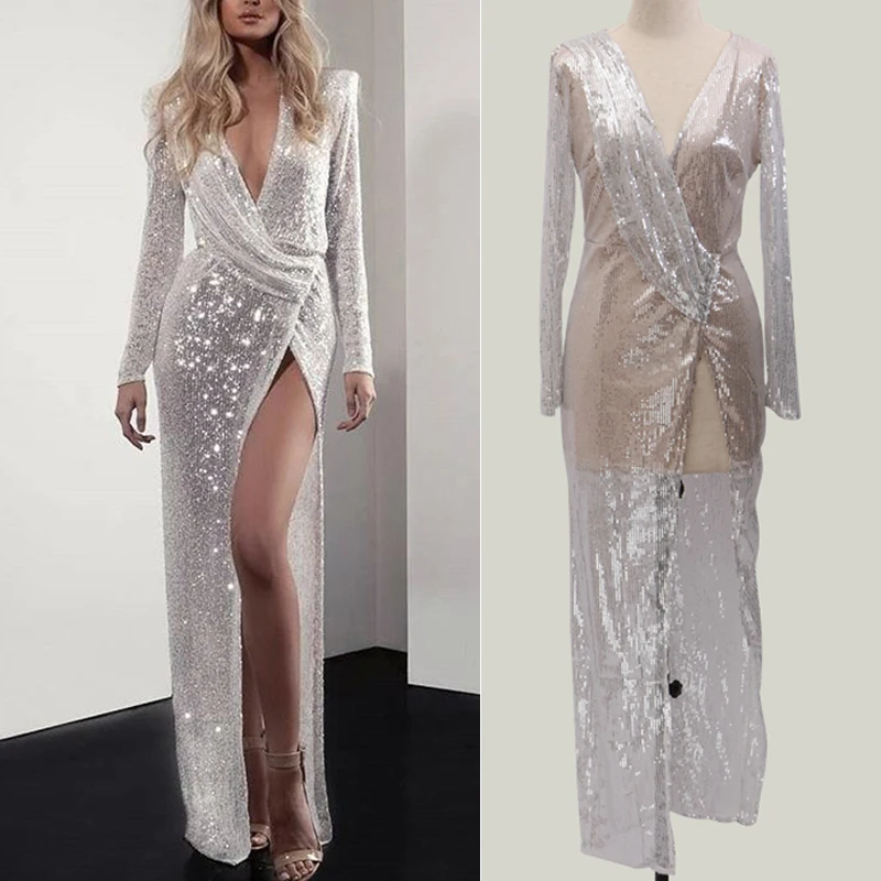 Женское платье Женский вечерний пикантный халат модные вечерние с высоким