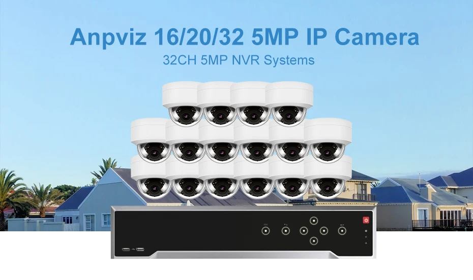 Hikvision OEM 32CH 4 к NVR KIT 16/20/32 шт. 5MP безопасности PoE, купольная IP система наблюдения ссtv встроенной Аудио Видео набор для наблюдения