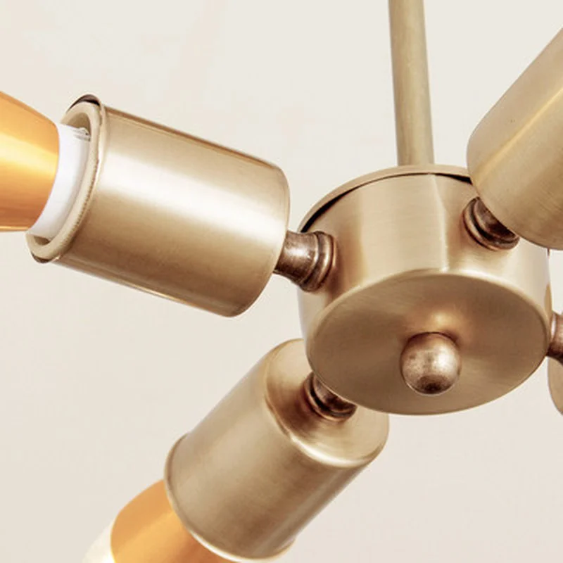 Европа блеск Медь Led подвесные люстры светильник s Стекло Спальня светодиодная