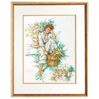 Amishop, высокое качество, красивый и милый Набор для вышивки крестиком, цветок, леди, девочка, женщина, Lanarte 33870