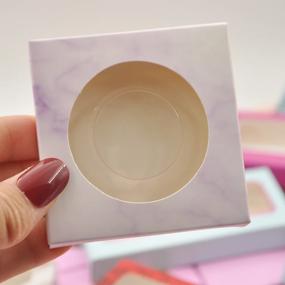 

wholesale 50pcs paper false eyelash packaging Pink Round Box lash boxes packaging custom logo Mink eyelashes Cosmetic Case