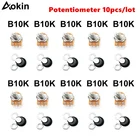 Усилитель WH148, B1K, B2K, B5K, B10K, B20K, B50K, B100K, 3 контакта, 15 мм, двойной стерео потенциометр, 1K, 2K, 5K, 10K, 50K, 100K, 500K, 10 шт.