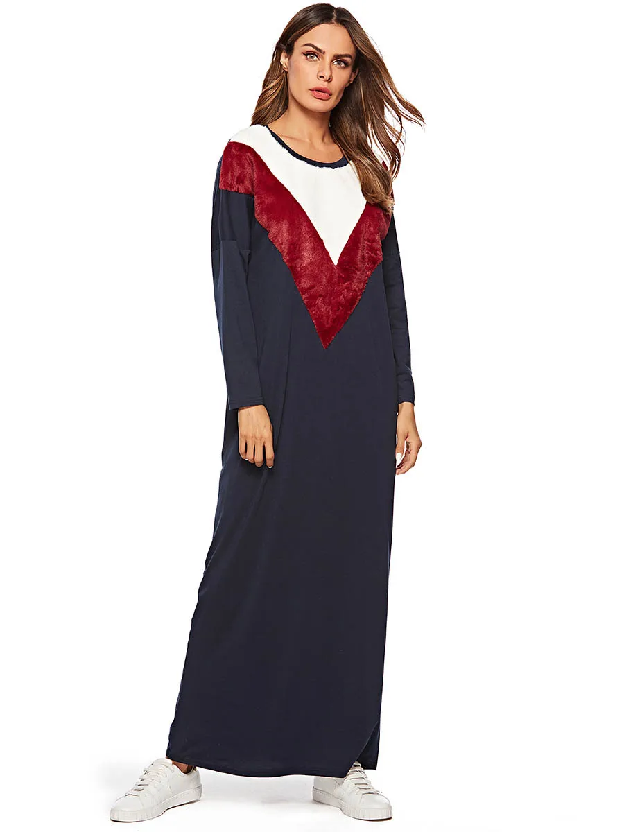 Женское длинное платье в мусульманском стиле Abayas кафтан Бангладеш Малайзия