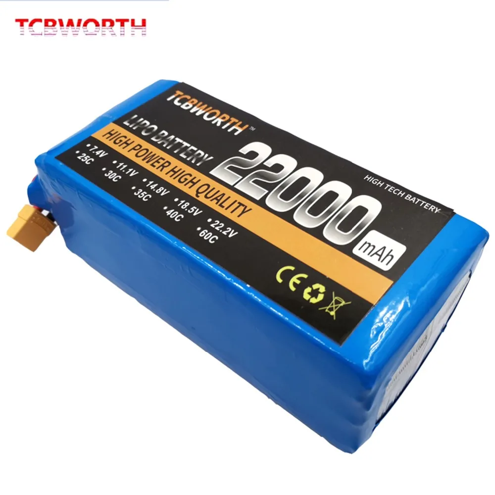 RC LiPo батарея 4S 14,8 V 22000mAh 25C для радиоуправляемый самолет, Квадрокоптер Вертолет Автомобильный Дрон лодка батареи LiPo 22Ah AKKU