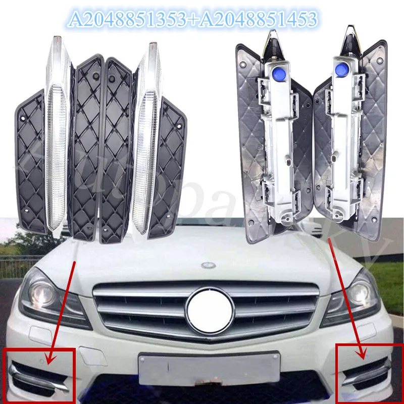 Новый L/R LH + RH переднего бампера гриль выдувные светодиодный туман светильник DRL