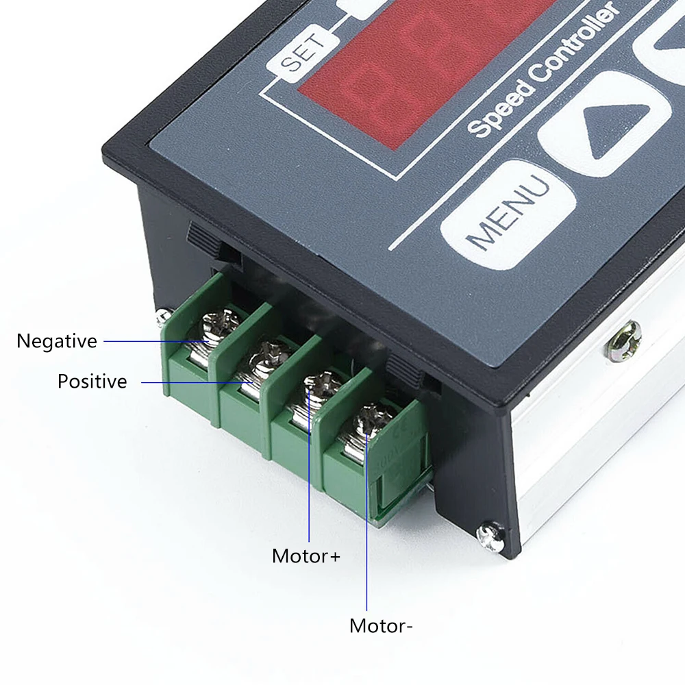 Панель с цифровым дисплеем 30а DC 6V ~ 60V ШИМ контроллер скорости двигателя медленное