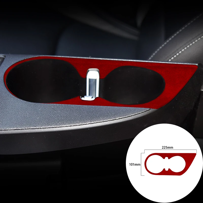 

For Chevrolet Camaro 2016-2020 Alcantara Suede Car Water Cup Storage Box Panel Strip Covers Trim Stickers Internal Accessories