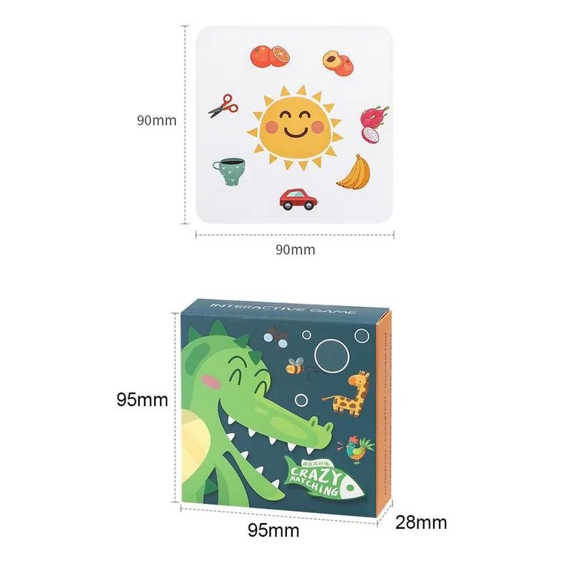 

54 Cards Montessori Educational Toys Games Flashcards Educational Toys For Kids Training Puzzle Board Game Interactive Toys
