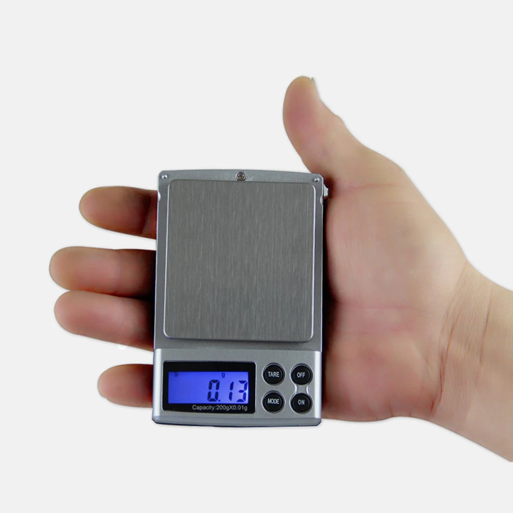 Мини цифровые весы высокой точности с подсветкой карманные 100/200/300/500/1000 г 0 01/0 1 для