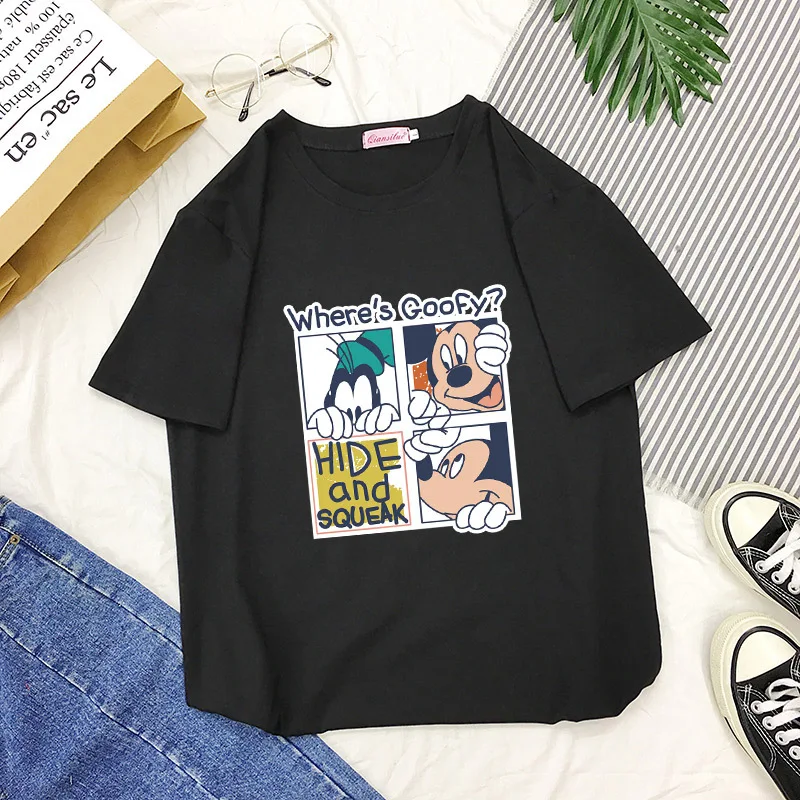 Рубашка Ulzzang Harajuku Kawaii топы с героями мультфильмов женская модная белая