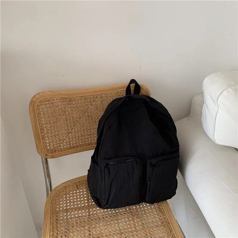 

3 Color Women Soft Nylon Backpacks Korean Female Shoulder Bags Sac a Dos Casual Travel Female Bagpack Mochilas School Bags