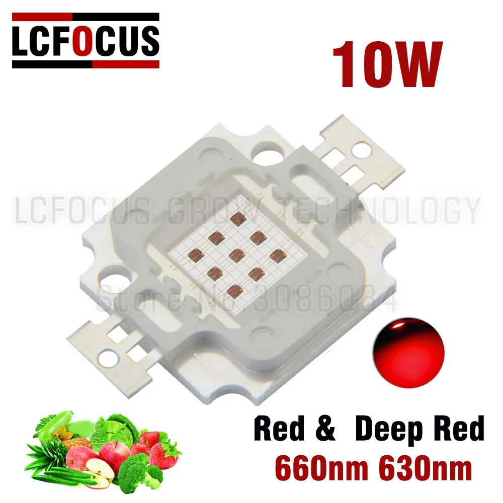 Светодиодный чип 10 Вт темно красный нм Диод COB светодиодный светильник для роста