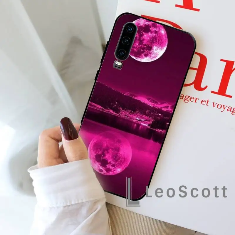 

White moon stars Phone Case For Huawei P9 P10 P20 P30 Pro Lite smart Mate 10 Lite 20 Y5 Y6 Y7 2018 2019