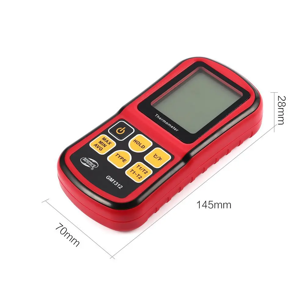 

BENETECH GM1312 Dual-channel Digital Thermocouple Thermometer -50~300 Handheld Temperature Meter 2pcs K Type Thermocouple