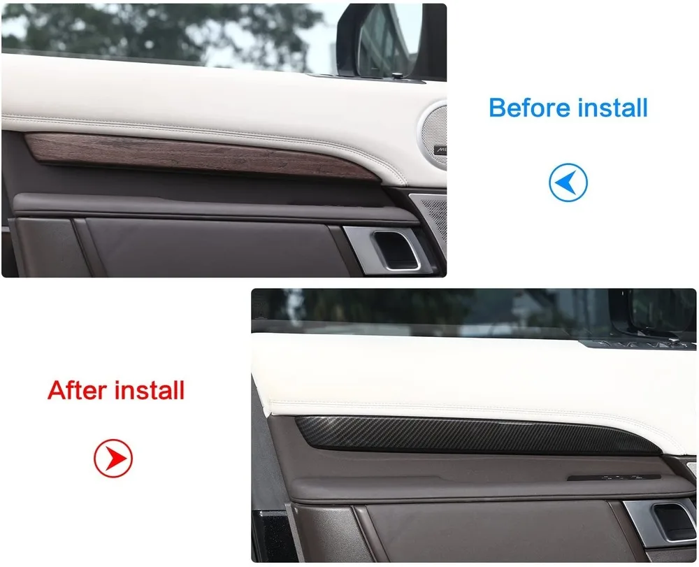 Отделка внутренней двери из углеродного волокна 4 шт. для Land Rover Discovery 5 LR5 2017 |