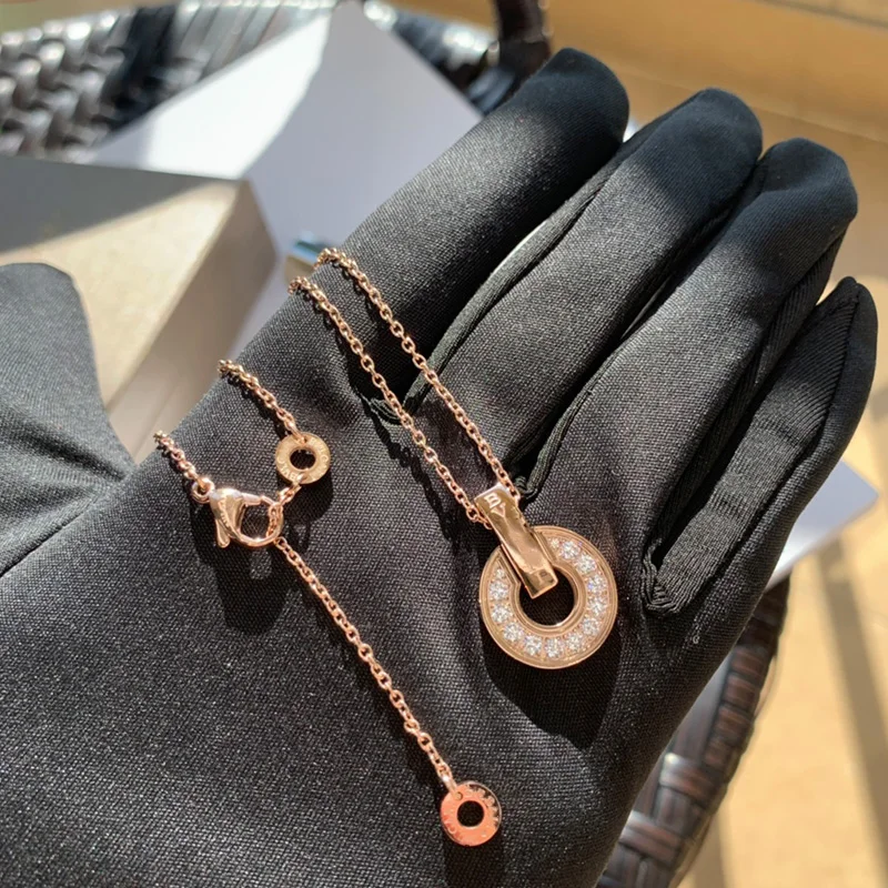 

925 1:1 BVL Roman Disc, Time Comes, Pendant Necklace, High Quality Luxury Jewelry, Classic Fashion Brand, Couples and Women Free