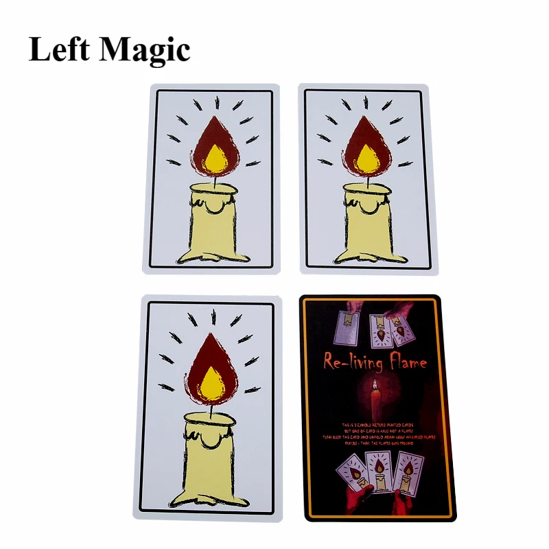 

Fun Relighting Candles Cards Magic Tricks Re-Living Flame Card Close Up Street Magic Props Illusion Mentalism Comedy Accessories