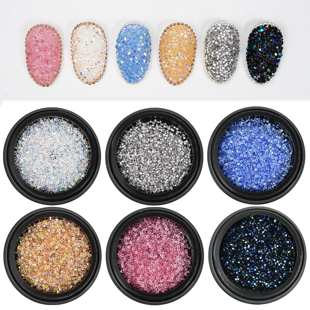 Strass en cristal Pixie pour ongles  1.2mm  Mini verre  Micro cristaux 3D  pièces à presser