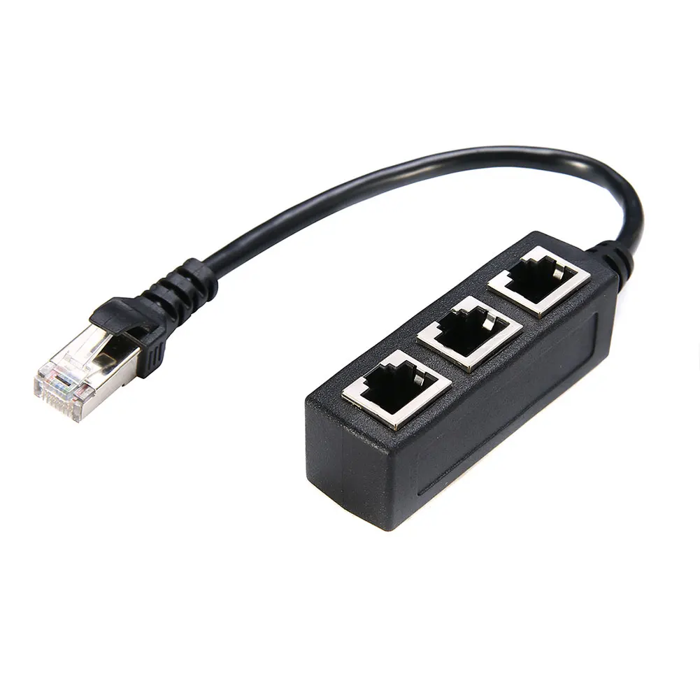 Аксессуары RJ45 разъем USB порт печатная плата ABS стабильный LAN Ethernet адаптер сплиттер