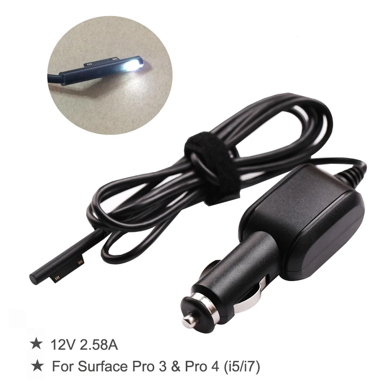High Quality 12V 2.58A 3.6A 15V Power Supply Adapter Laptop Cable Car Charger for Microsoft Surface Pro 2 RT 5 6 Pro 3 4 (i5 i7)