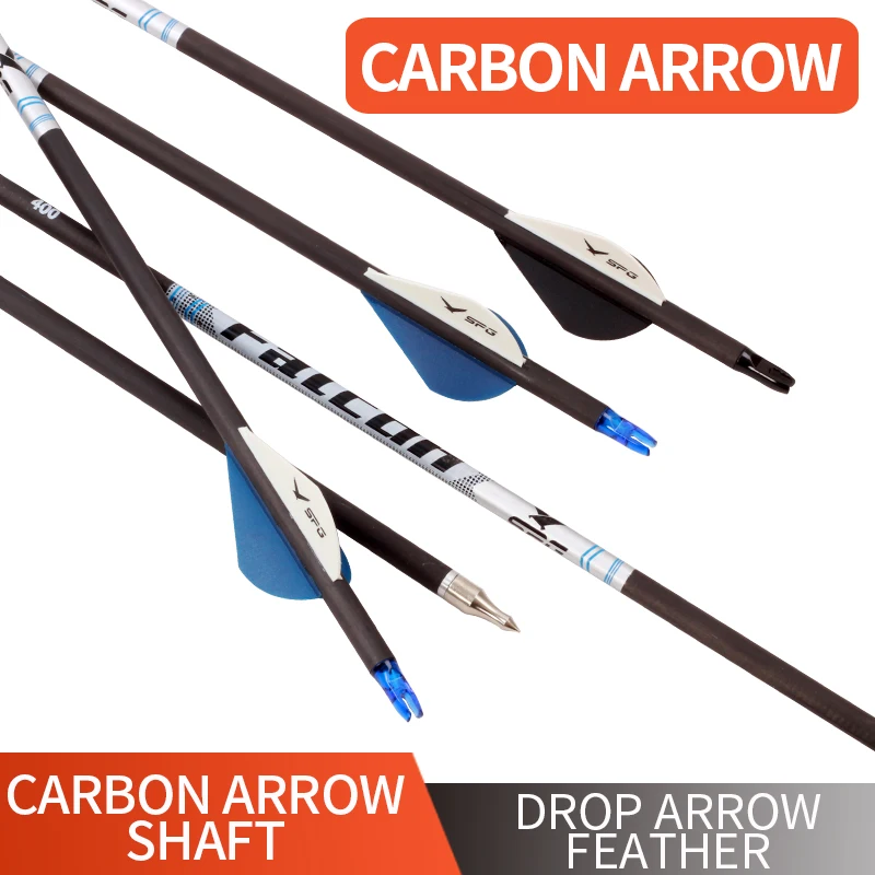 

Cost Effective Recurve Compound Bow Carbon Arrow Archery Shooting Hunting Pure Carbon Arrow Competitive archery