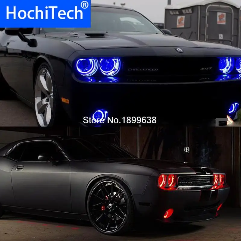 6 шт. супер яркий противотуманный светильник и головной RGB комплект светодиодов