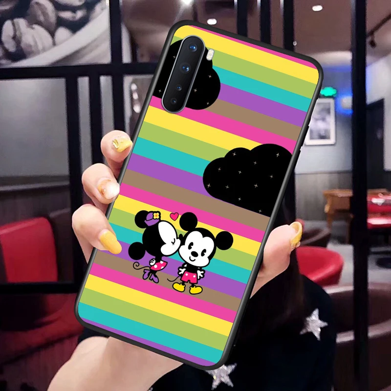 soft tpu mickey mouse love silicone cover for oneplus nord ce 2 n100 n10 9 9r 8t 8 7t 7 6t 6 5t pro black phone case free global shipping