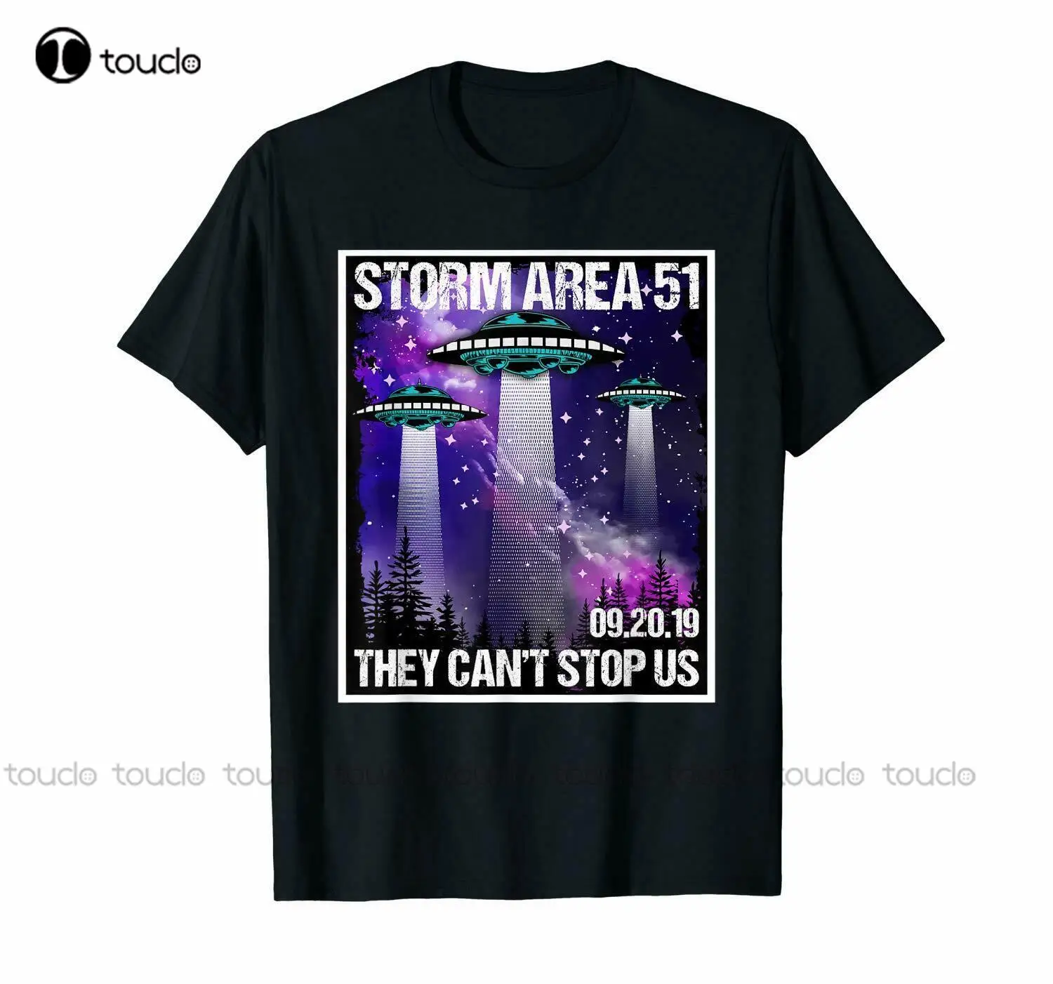 

Black Storm Area 51 Alien Ufo They Can'T Stop Us All 09.20. T-Shirt Custom Unisex Tee Xs-5Xl Digital Printing Aldult Teen