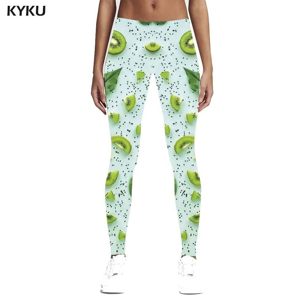 

KYKU Fruit Leggings Women Leggings Sexy Fitness Pants Spandex Push Ups Elastic Funny Trousers Womens Leggings Pants Casual Slim