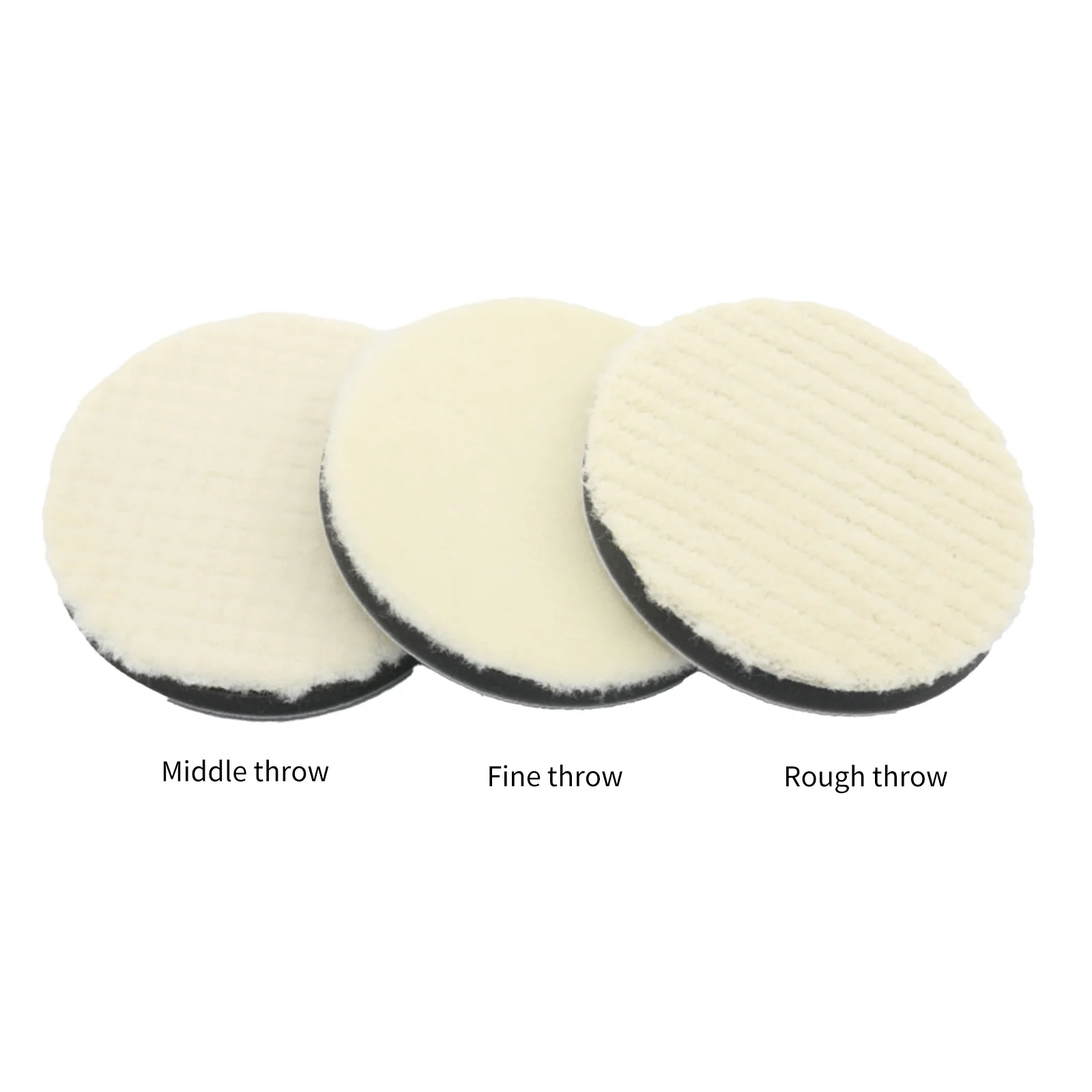 

2021 New 3PCS 5 Inch 125mm Flocking Wool Felt Polishing Sponge Wheel Hook&Loop Waxing Pads For Grinding And Polishing Machine