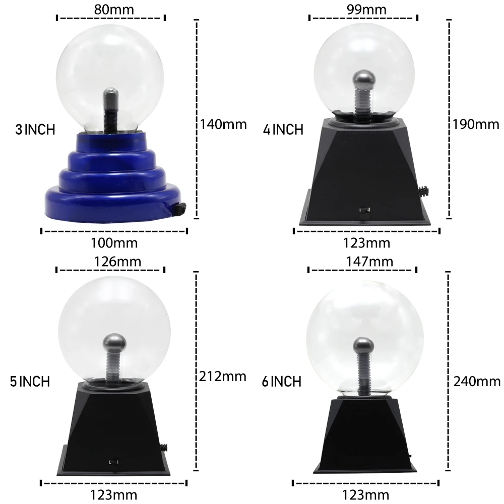 Новинка волшебный стеклянный плазменный шар лампа 4 5 6 дюймов ночник детский