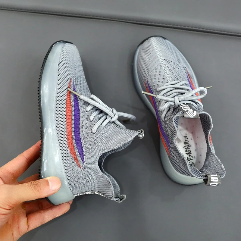 

New Arrival Boys Children Flats Sneakers Breathable Boys Running Sneakers Black Lace Up Kids Sport Running Shoes Size 28-39