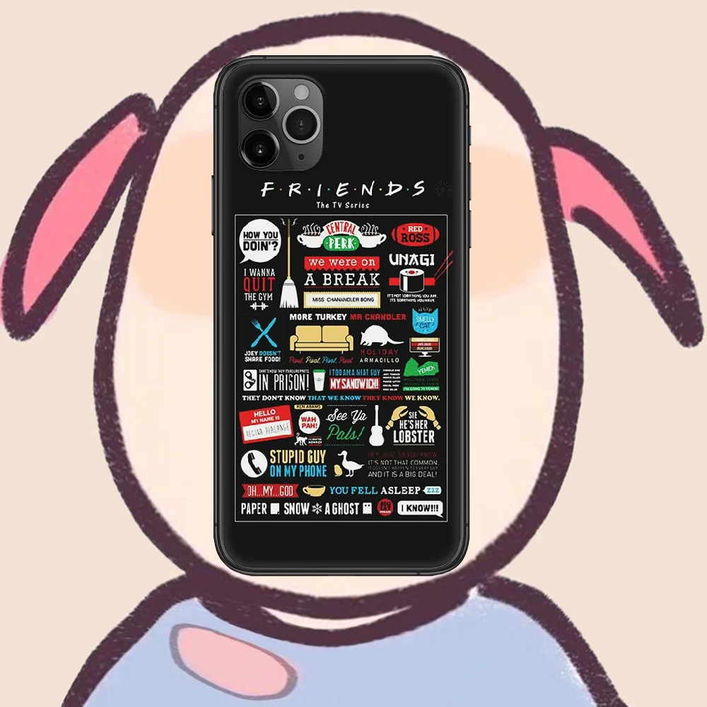 

TV friends Perk Coffee Phone Case Cover Hull For iphone 5 5s se 2020 6 6s 7 8 12 mini plus X XS XR 11 PRO MAX black Cell Luxury