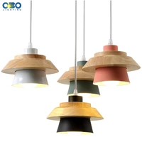 modern pendant lights iron wood e27 led blackwhite dining bedroom bar colourful indoor lighting nordic pendant lamp