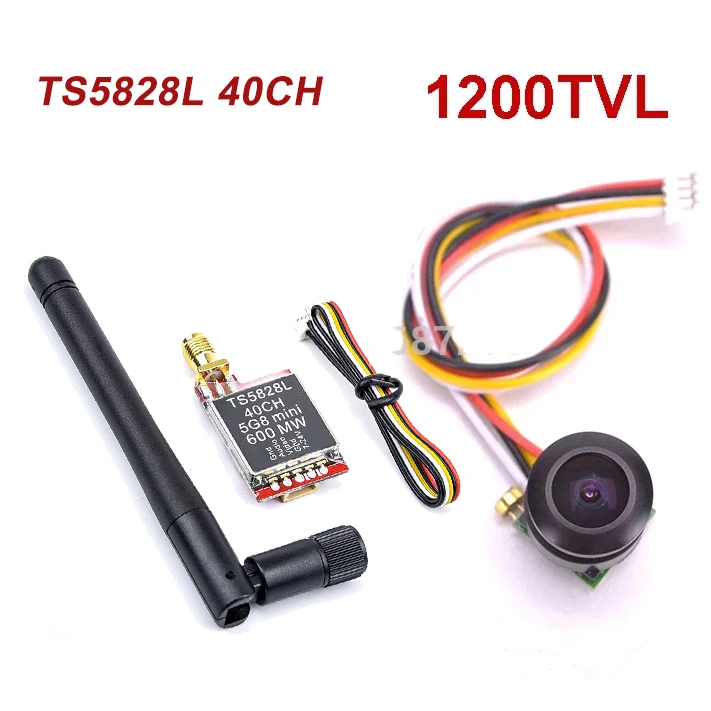 Сверхмаленькая Беспроводная камера FPV 1200TVL 120 градусов + TS5828L 5 8G 600 мВт 40 каналов