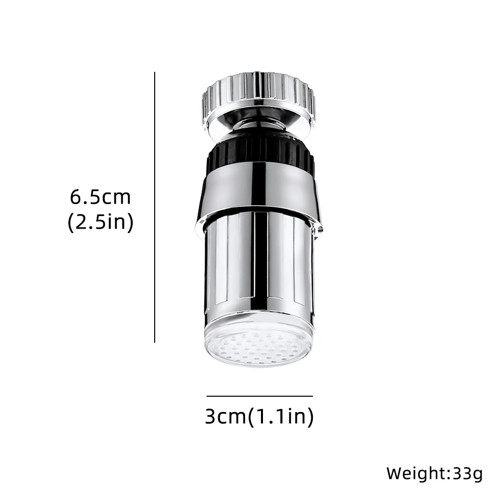 

LED Water Faucet 5 Color Light Temperature Sensor Water Tap Shower Head Kitchen Bathroom Water Saving Faucet Filter Diffuser