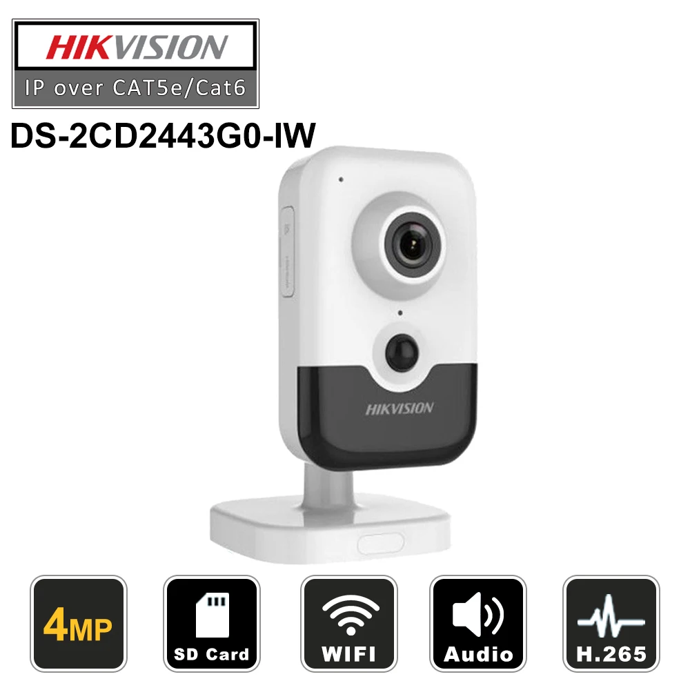 Hikvision 4MP домашняя Wi Fi камера безопасности PoE DS 2CD2443G0 IW Onvif наружное ночное видение