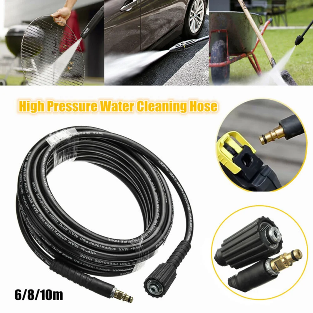 

6m/8m/10m High Pressure Water Cleaning Hose for Karcher K2, K3, K4, K5 Garden Vehicle Clean Tools Garden Washing Tool