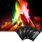 Fire Magic 5 шт. пудра для красочного пламени, пакетики для костра, пиротехника, волшебный трюк, для улицы, кемпинга, походов, кружевные пакетики