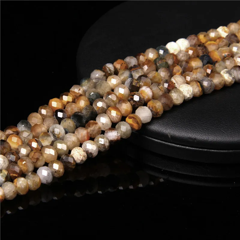 

4*6MM Natural Rondelle Faceted Stone Beads Crystal Quartz Spacer Bead For Jewelry Making Necklace Earring Bracelet Accessories
