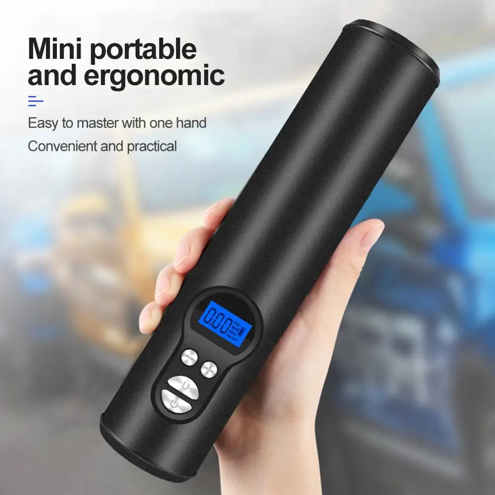 Comprar Compresor De Aire Portátil Universal Para Coche, Mini Bomba Eléctrica Inflable Recargable Con Luz LED De Emergencia, 12V, 150PSI