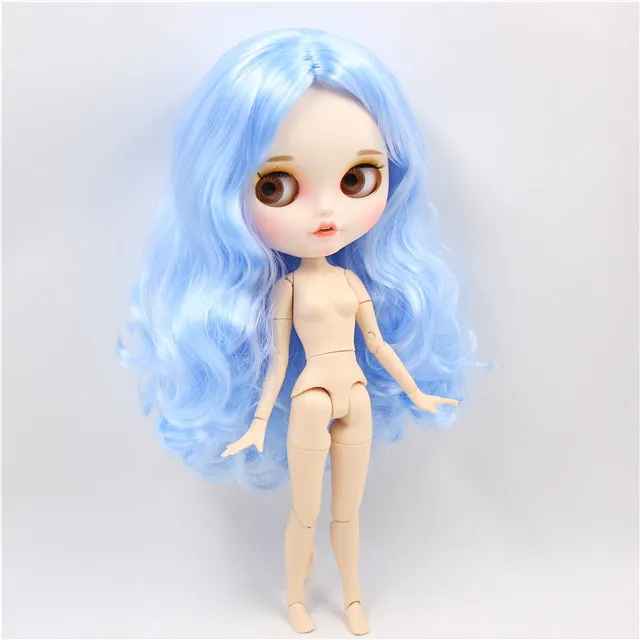 naked doll Ледяная фабрика blyth пользовательская кукла игрушка матовое лицо соединение тела bjd белая кожа 30 см, без сонных глаз - Цвет: naked doll